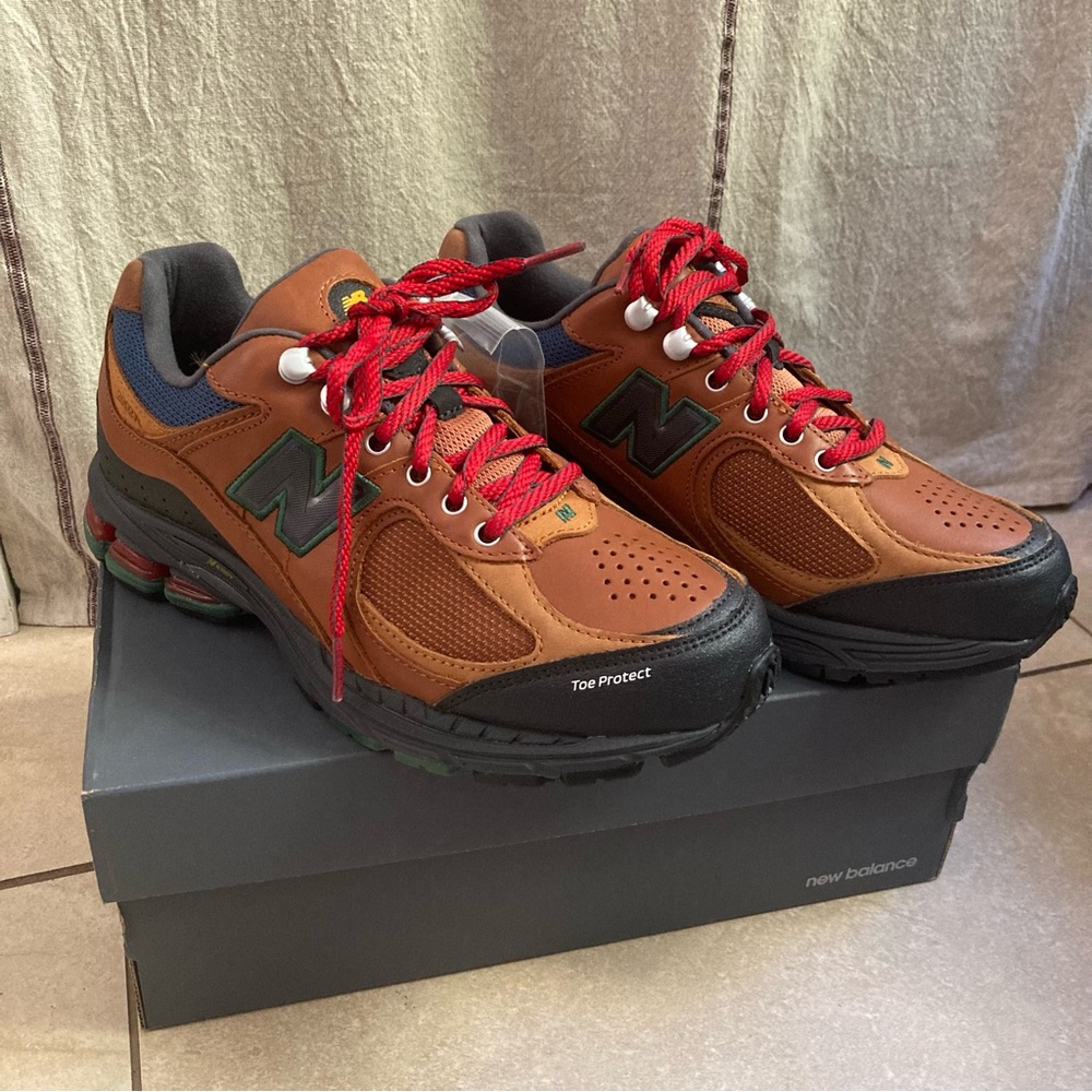 New balance 2002r hiking pack brown red green 7 sneakers shoes leather